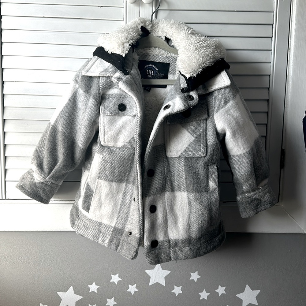Plaid soft Jacket NWOT- 18 M
